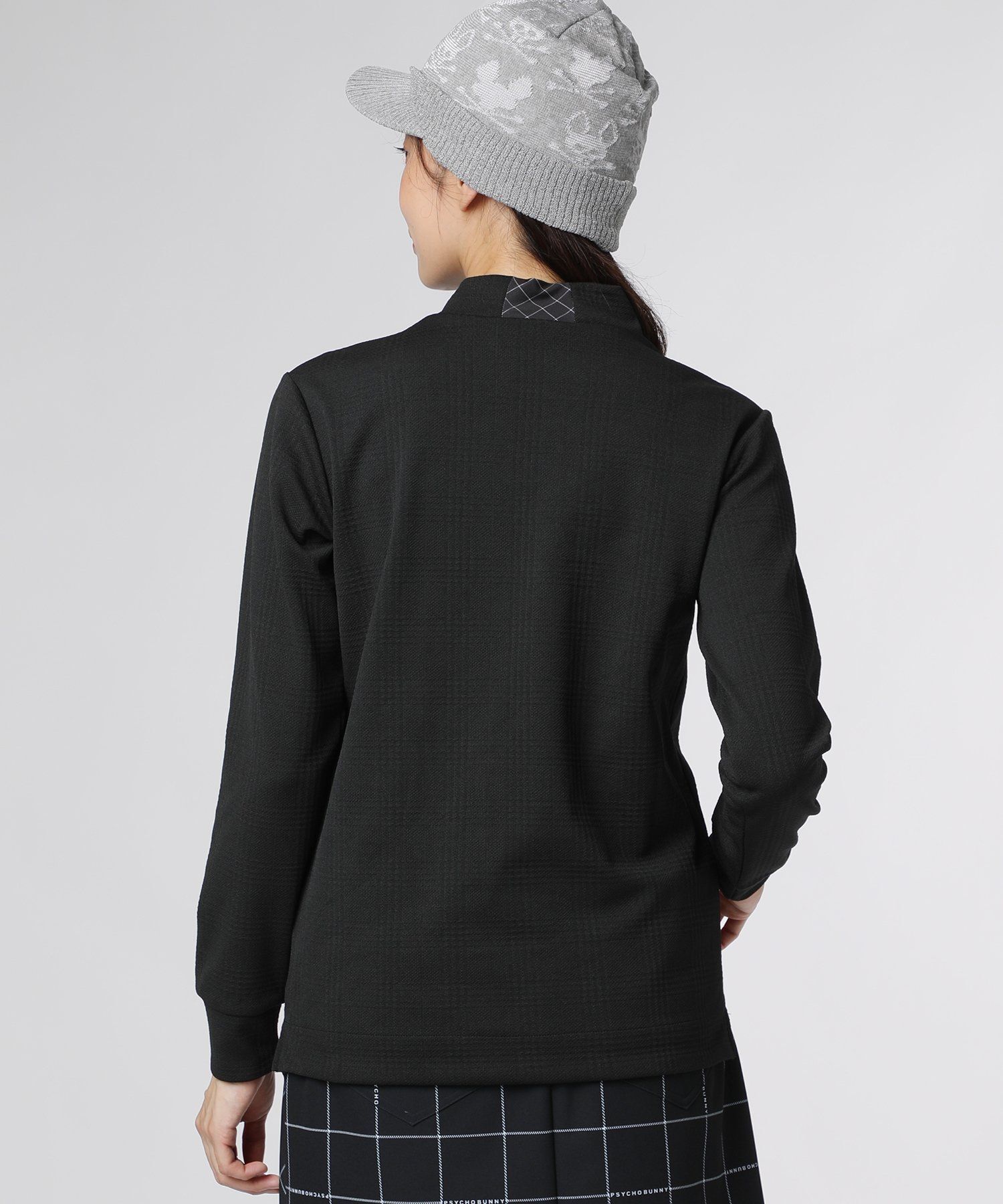 GOLF] [WOMEN]リンクスジャガードチェック 長袖モックネック