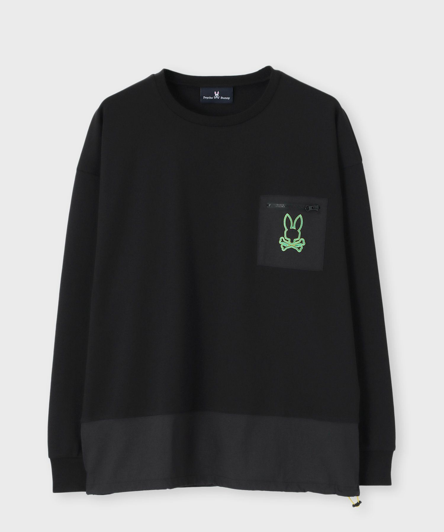 異素材切替 ポンチ ロングスリーブ Tシャツ｜Psycho Bunny