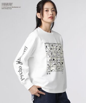 [WOMEN]PEANUTS × Psycho Bunnyコラボ 75thデザイン 　ロングスリーブTシャツ