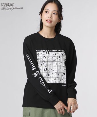 [WOMEN]PEANUTS × Psycho Bunnyコラボ 75thデザイン 　ロングスリーブTシャツ