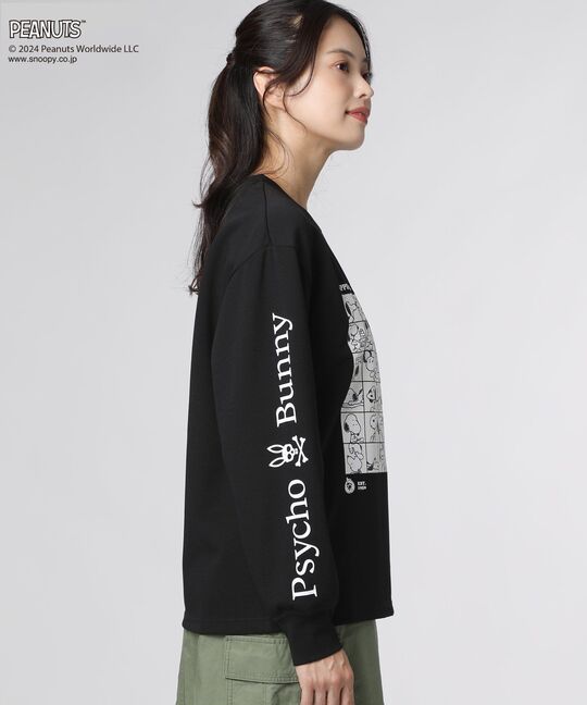 [WOMEN]PEANUTS × Psycho Bunnyコラボ 75thデザイン ロングスリーブTシャツ