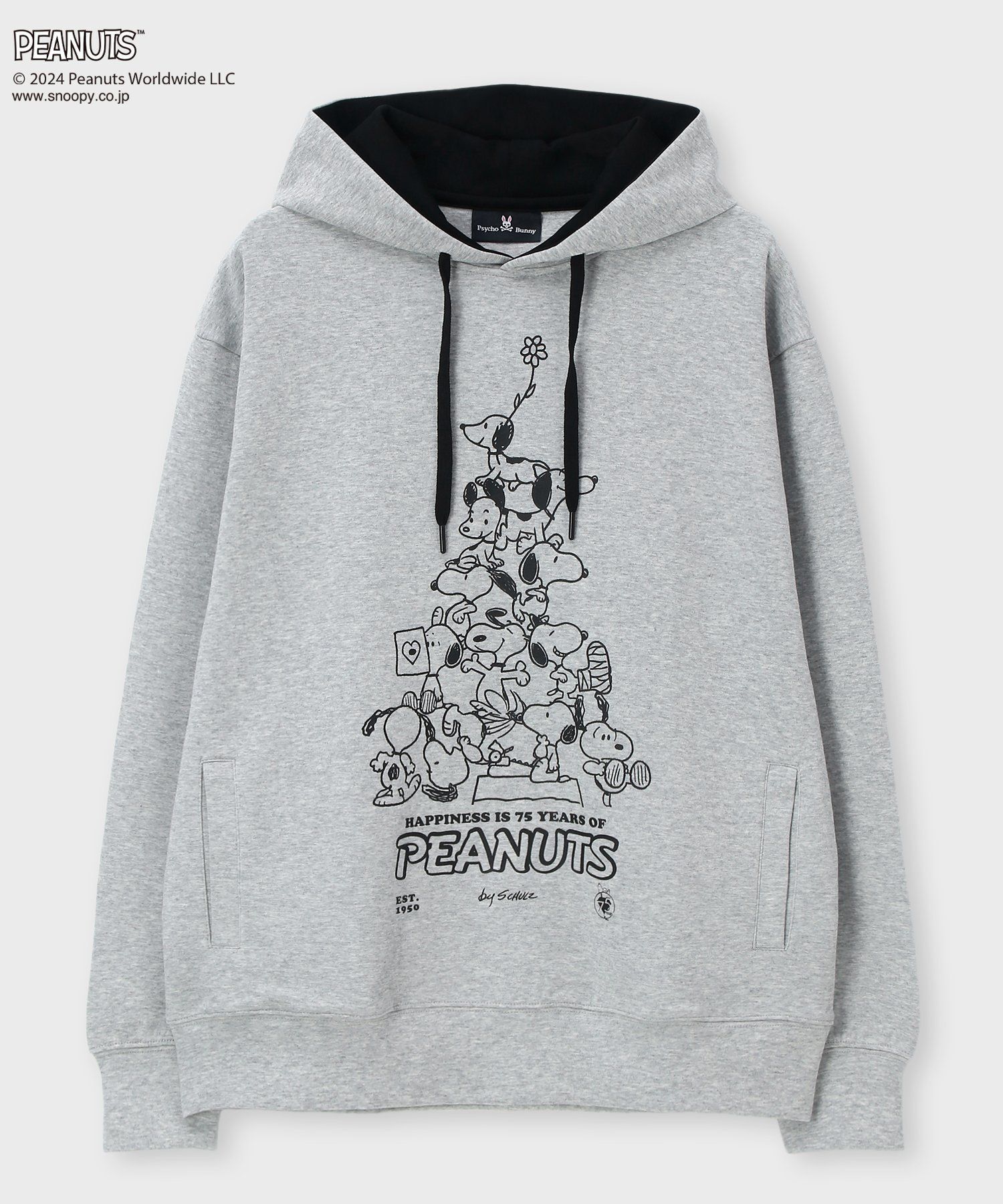 PEANUTS × Psycho Bunnyコラボ 75thデザイン パーカ |Psycho PEANUTS × Psycho Bunnyコラボ 75thデザイン パーカ |Psycho