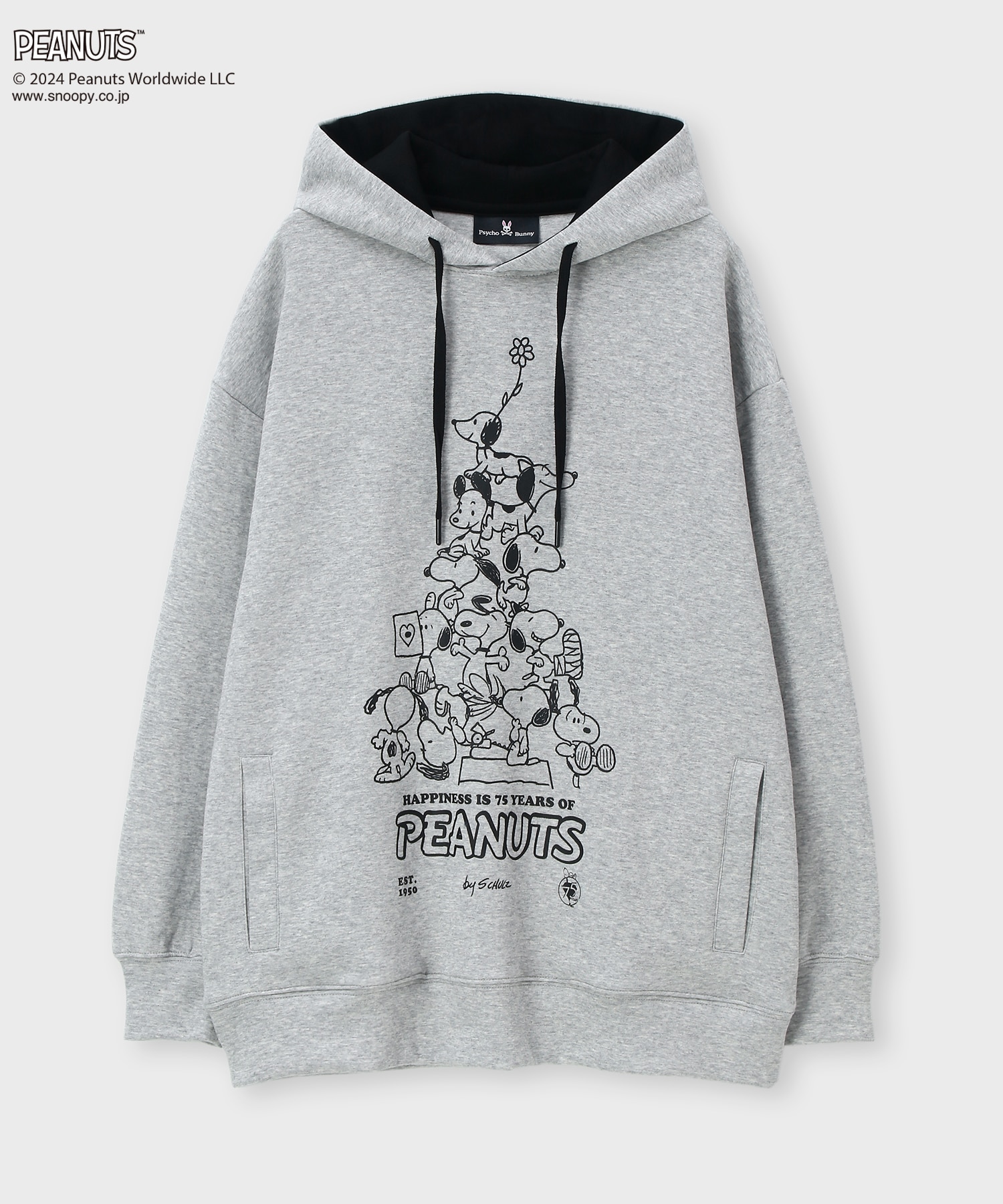 WOMEN]PEANUTS × Psycho Bunnyコラボ 75thデザイン パーカ