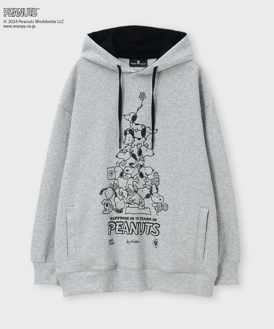 [WOMEN]PEANUTS × Psycho Bunnyコラボ 75thデザイン パーカ 