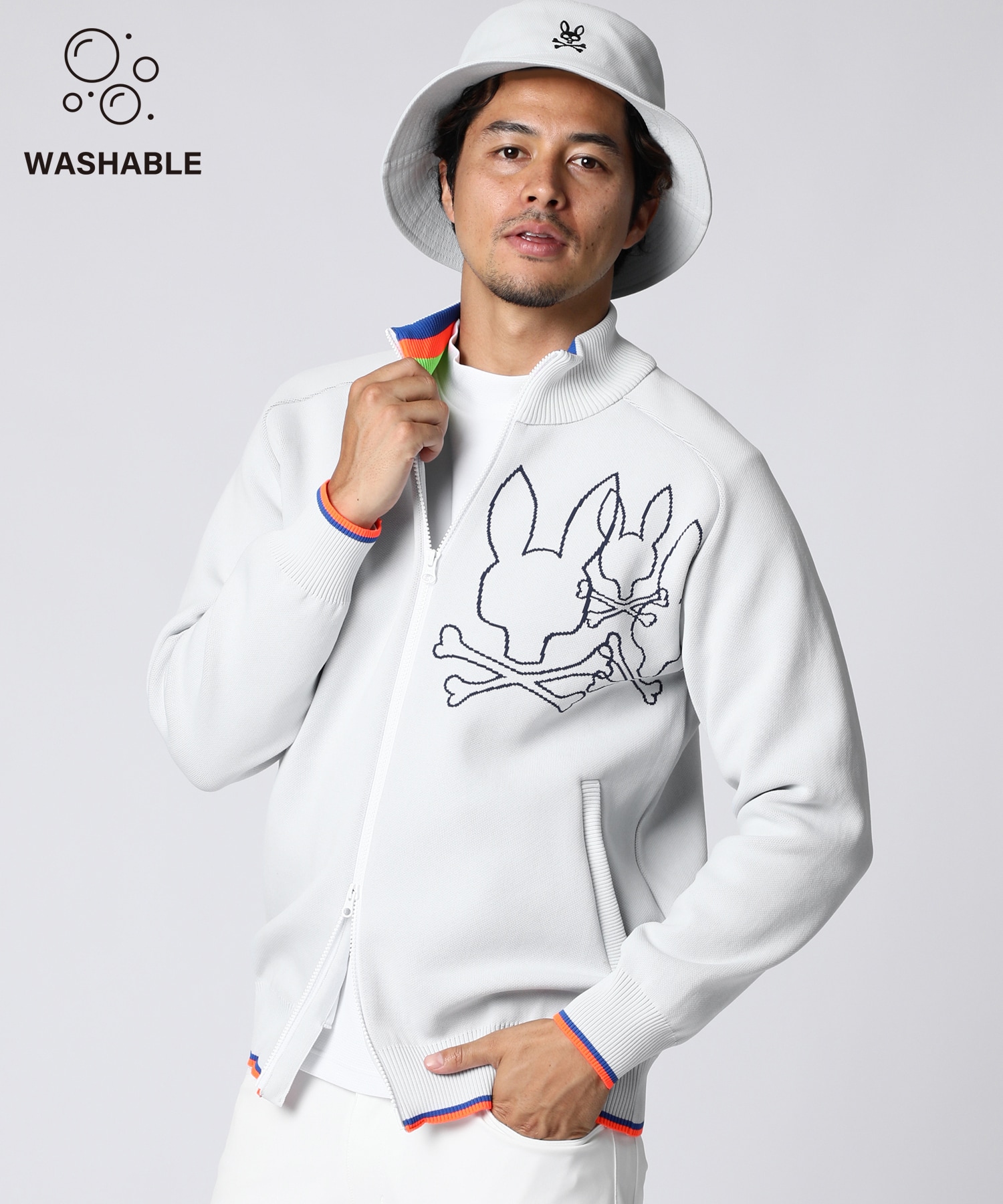 Psycho Bunny - サイコバニー ウール ワンポイントワッペン ゴルフ 長袖 ニットカーディガン S グレー系 Psycho Bunny  メンズの通販 by 古着屋BIG2nd's shop｜サイコバニーならラクマ