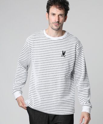 ケーブルライク ボーダー　 ロングスリーブTシャツ