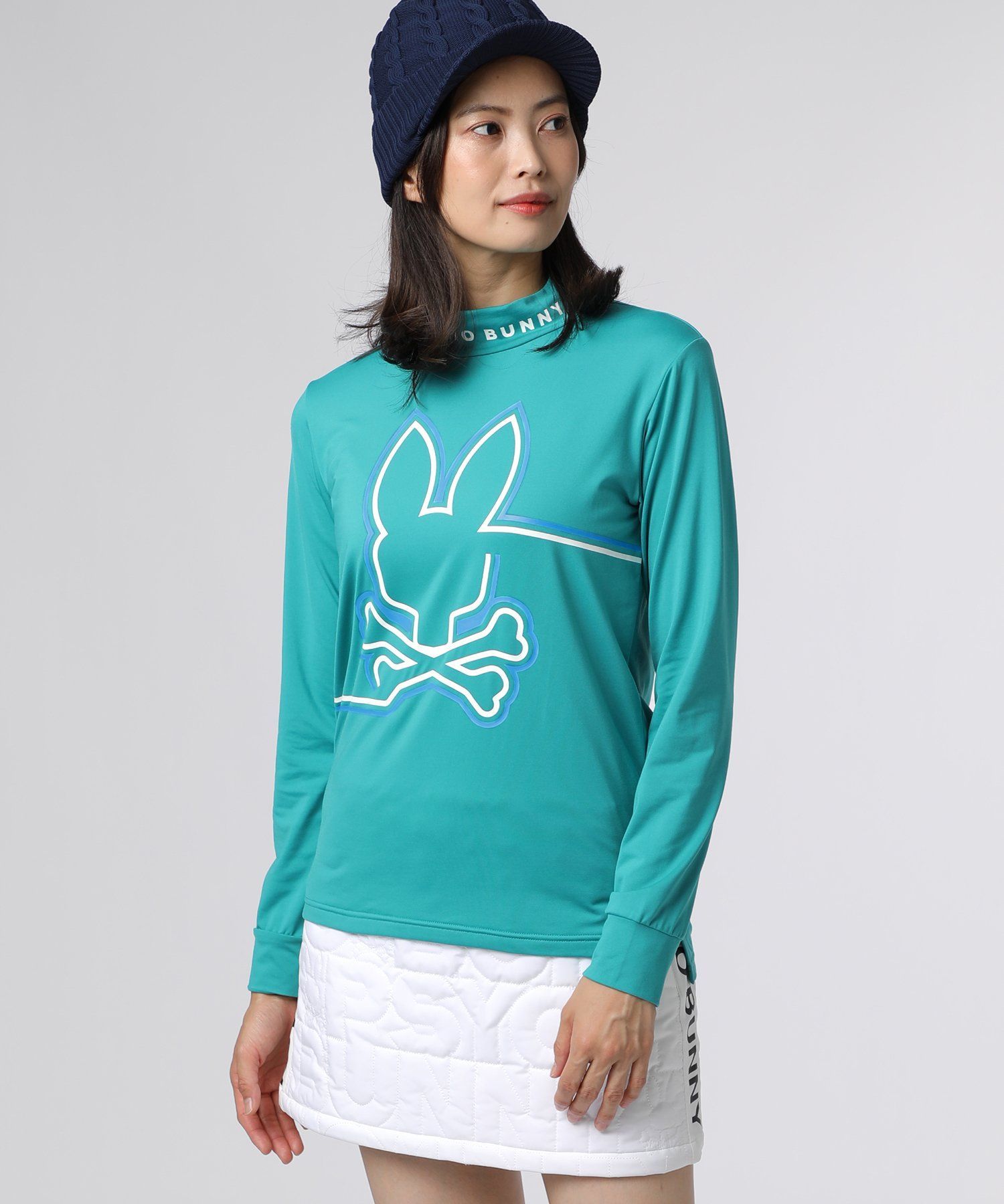 GOLF][WOMEN]ラインモチーフ 裏起毛モックネック ロングスリーブTシャツ｜Psycho Bunny｜サイコバニー 公式ブランドサイト – Psycho  Bunny JAPAN Official Web Site
