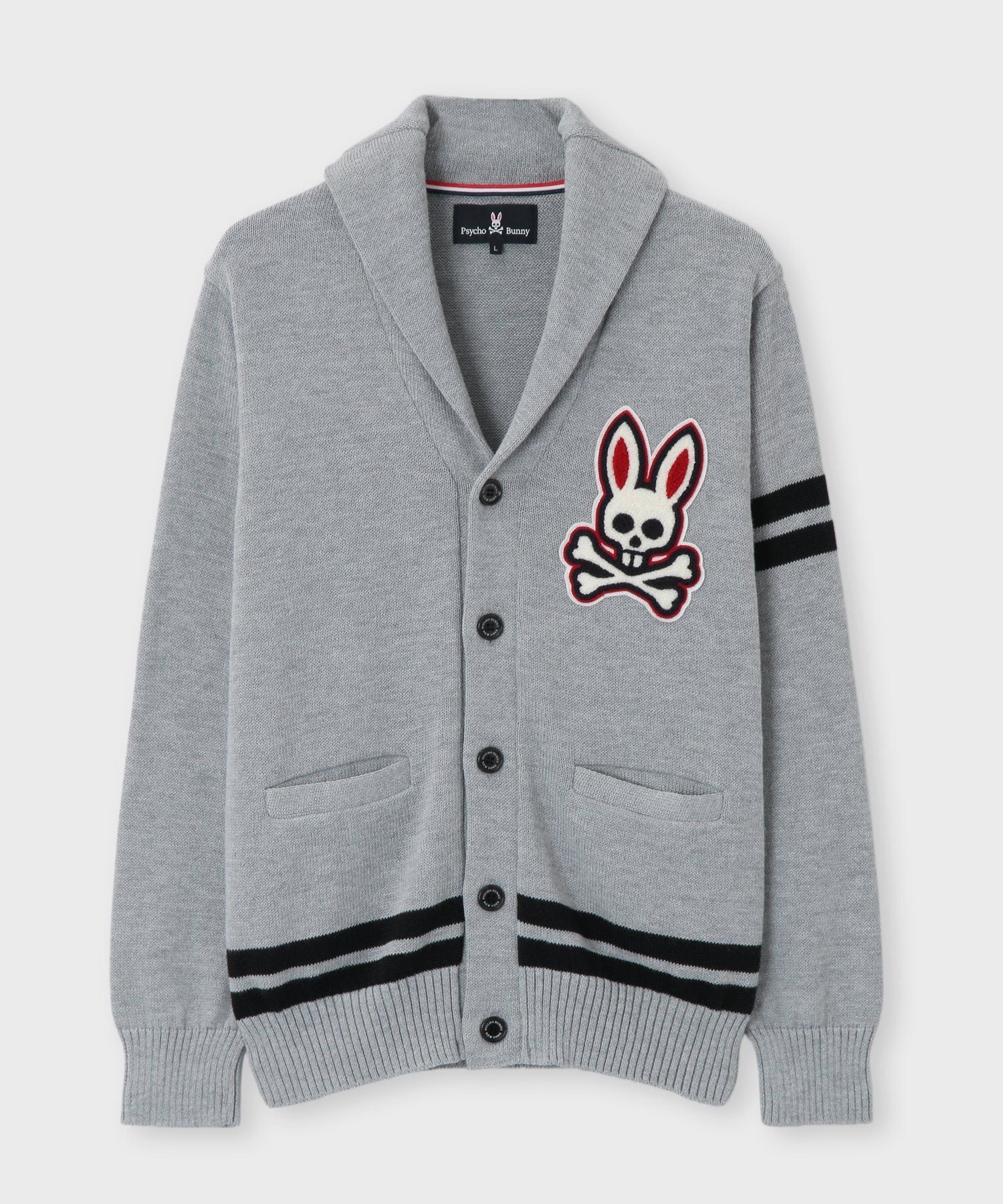 手洗いOK]ショールカラー レタード カーディガン｜Psycho Bunny｜サイコバニー 公式ブランドサイト – Psycho Bunny  JAPAN Official Web Site