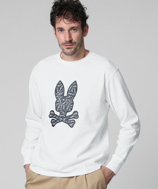 ロゴステッカーデザイン ロングスリーブTシャツ