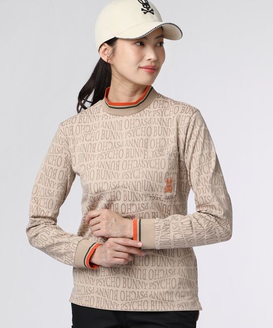 [GOLF][WOMEN]フォントジャガード モックネック