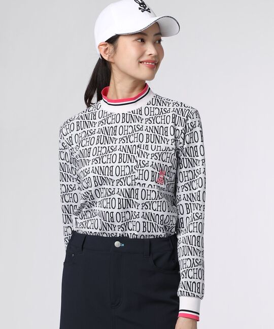 [GOLF][WOMEN]フォントジャガード モックネック