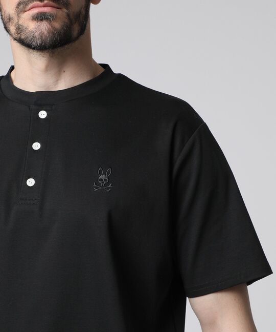 シルケットスムース ヘンリーネック Tシャツ