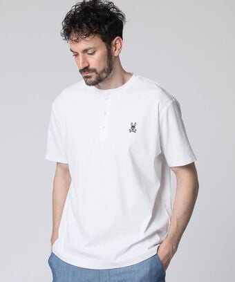 シルケットスムース ヘンリーネック 　Tシャツ