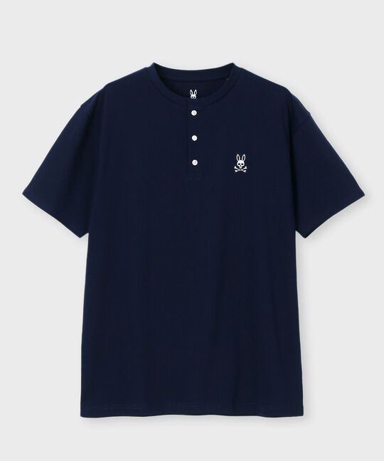 シルケットスムース ヘンリーネック Tシャツ