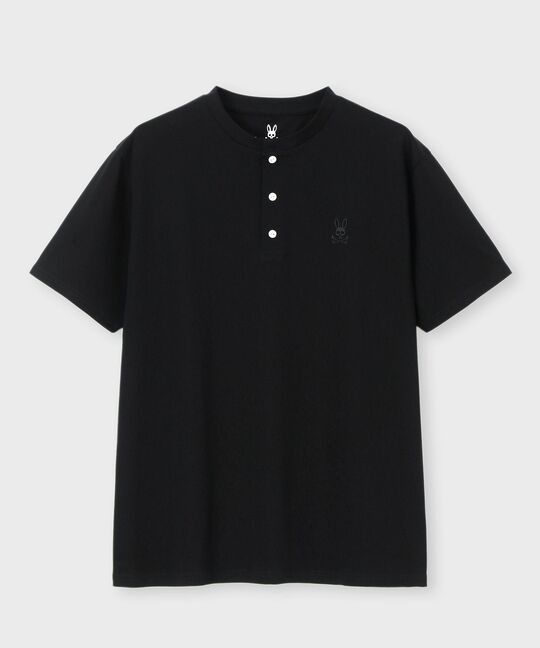シルケットスムース ヘンリーネック Tシャツ