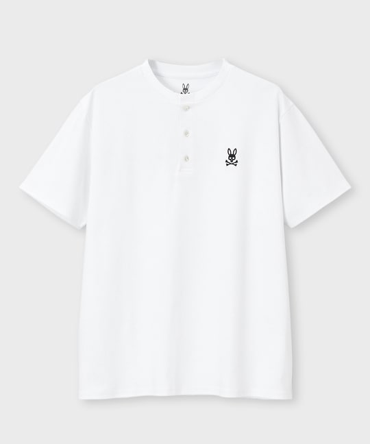 シルケットスムース ヘンリーネック Tシャツ