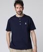 シルケットスムース ヘンリーネック Tシャツ