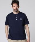 シルケットスムース ヘンリーネック Tシャツ