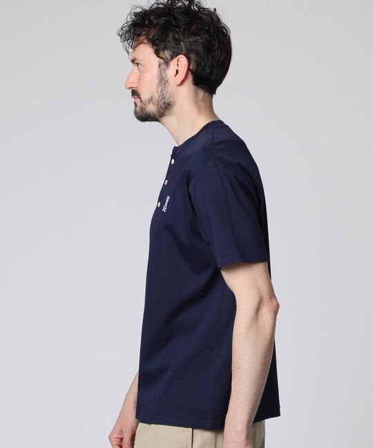 シルケットスムース ヘンリーネック Tシャツ
