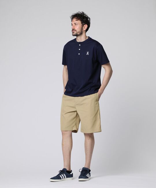 シルケットスムース ヘンリーネック Tシャツ