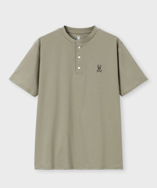 シルケットスムース ヘンリーネック Tシャツ