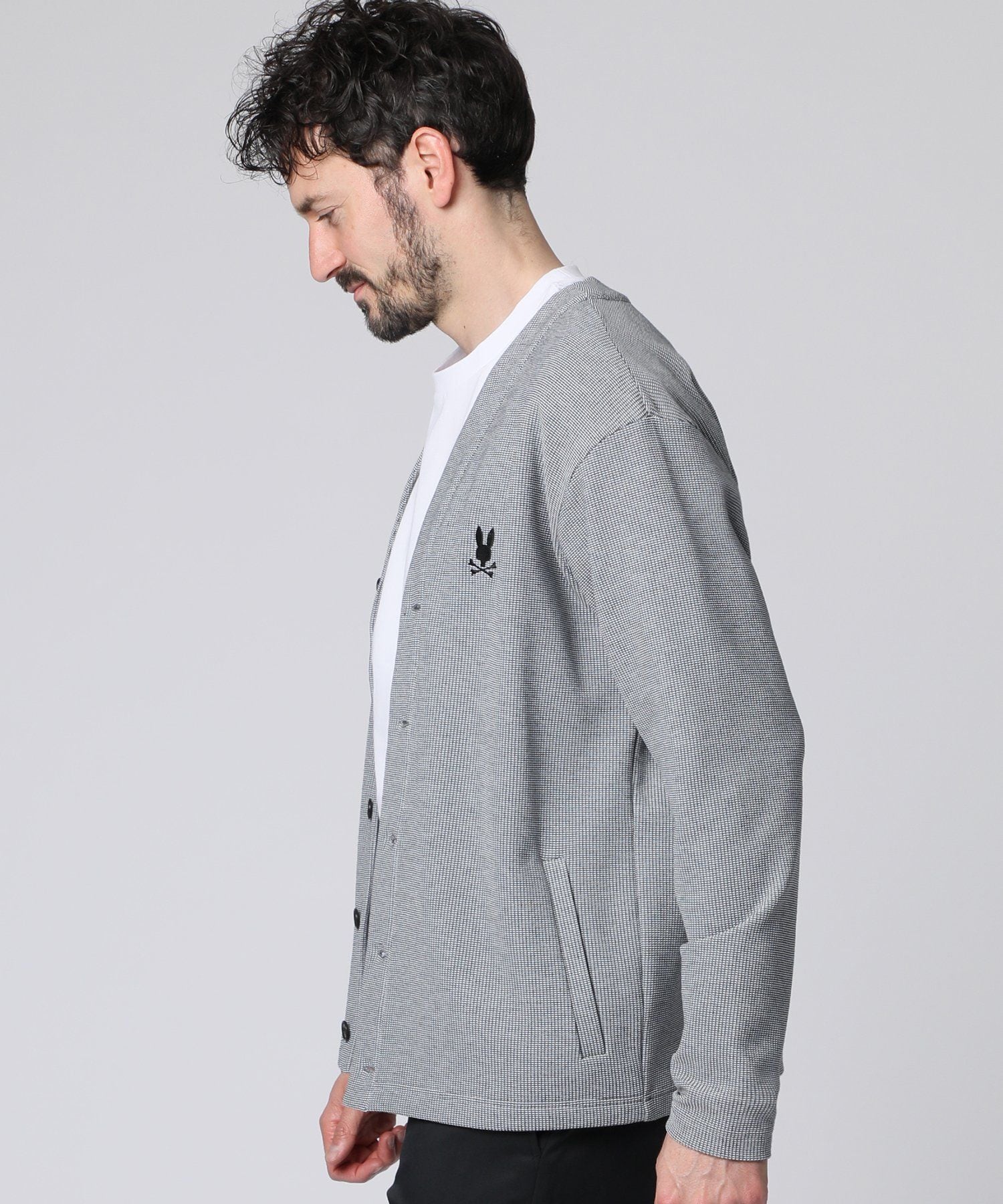 ハニカムワッフル カーディガン｜Psycho Bunny｜サイコバニー 公式