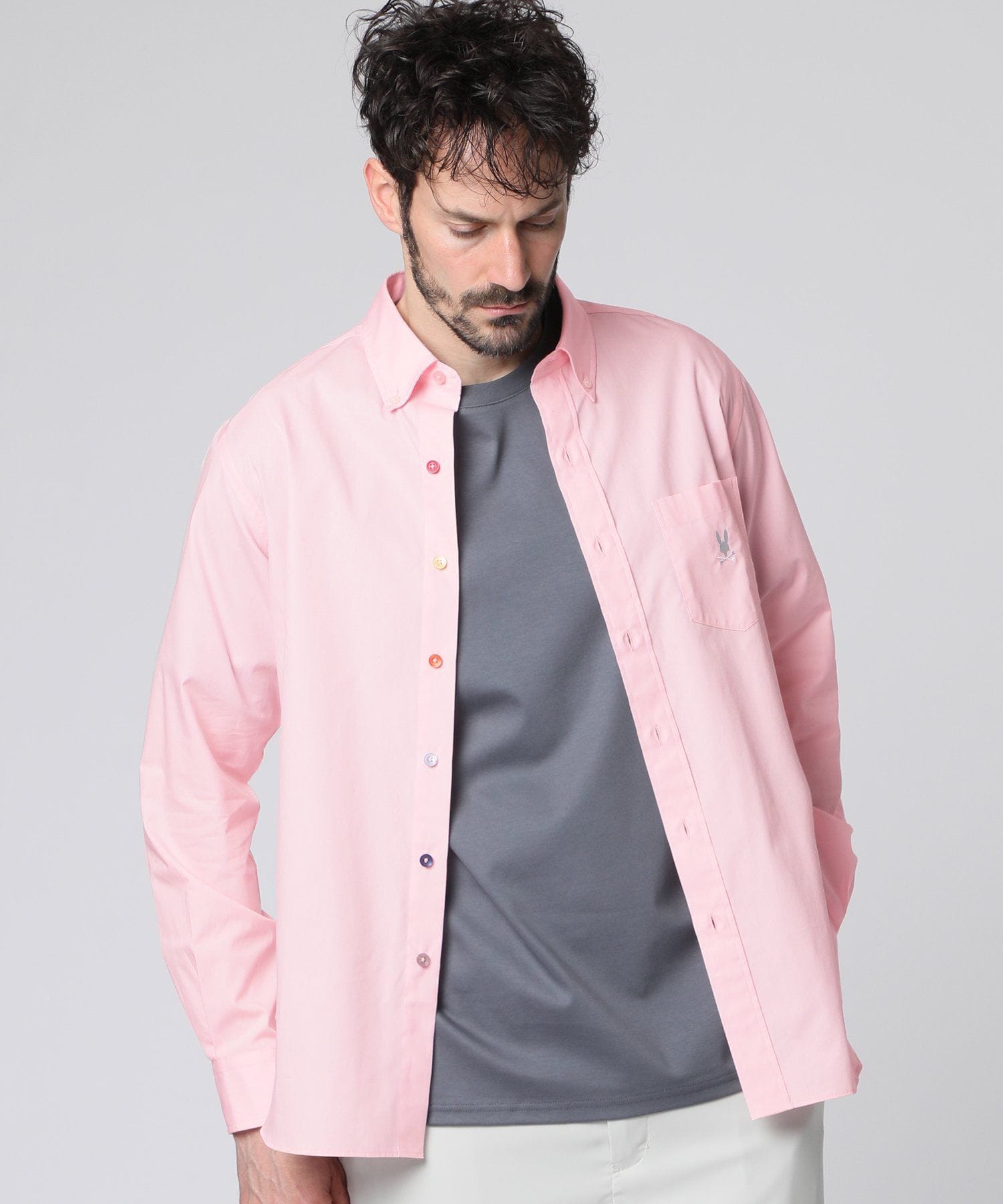 マルチカラーボタン ブロード シャツ｜Psycho Bunny｜サイコバニー