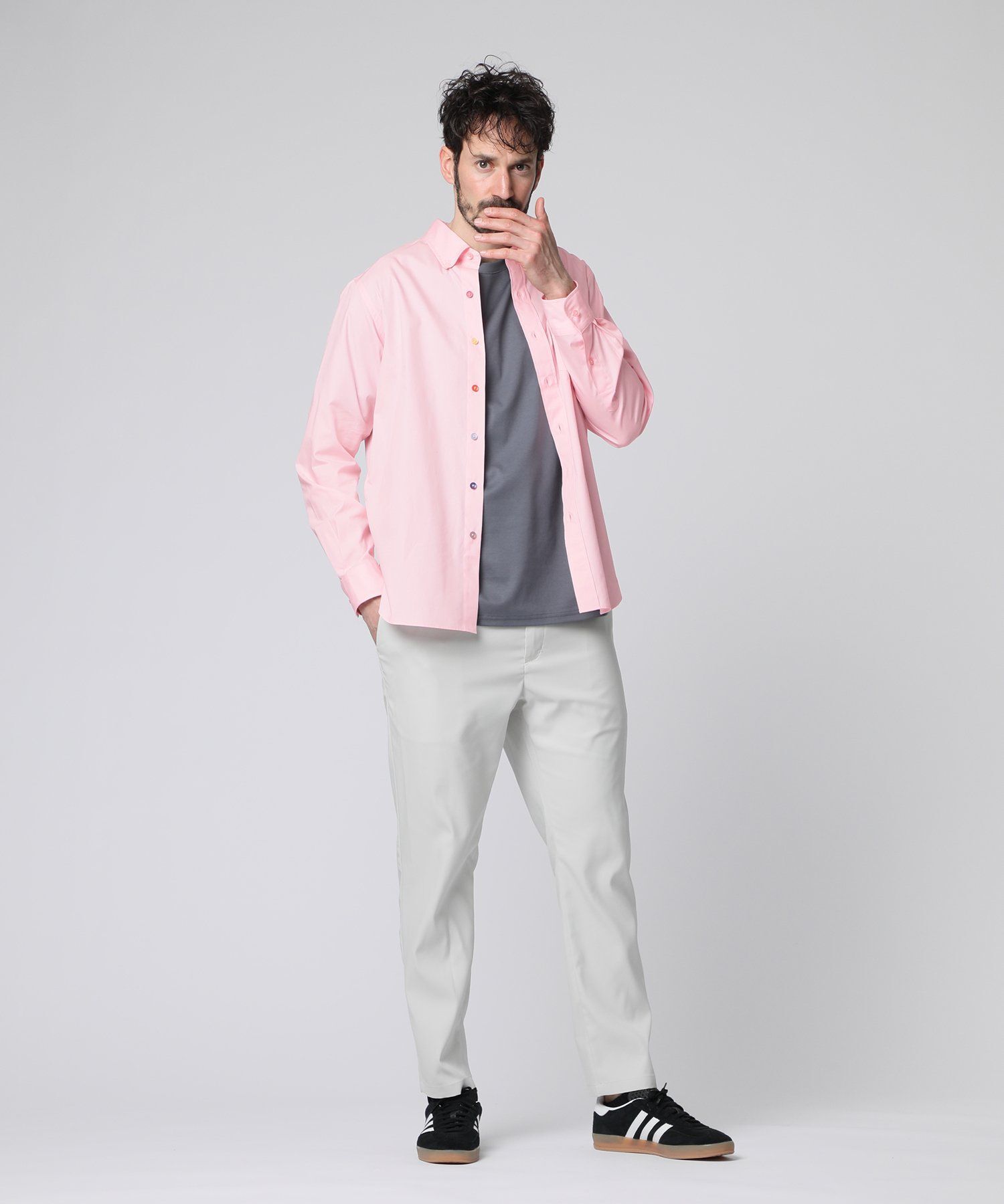 マルチカラーボタン ブロード シャツ｜Psycho Bunny｜サイコバニー