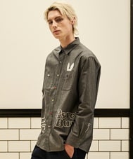 エンブロイダリー ダンガリーワッシャー シャツ