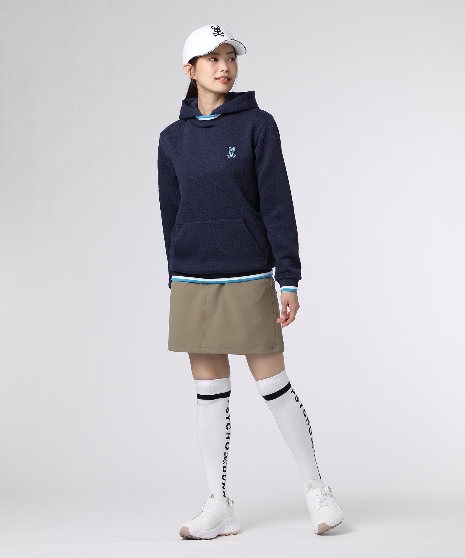 GOLF][WOMEN]フォントジャガード パーカ｜Psycho Bunny｜サイコ