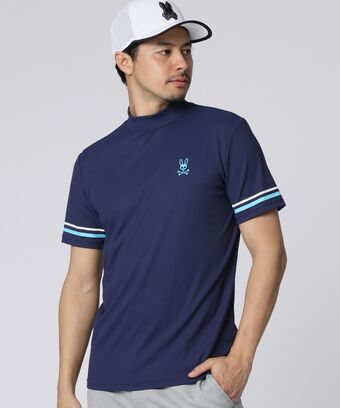 [GOLF]スリーブライン　 モックネックTシャツ