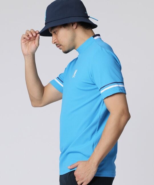 [GOLF]スリーブライン モックネックTシャツ