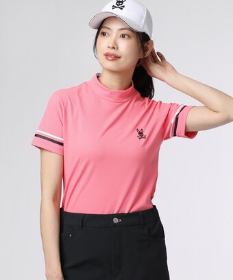 [GOLF][WOMEN]スリーブライン　 モックネックTシャツ