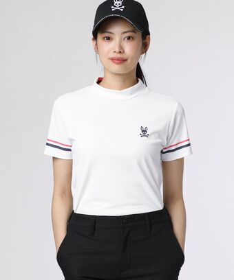 [GOLF][WOMEN]スリーブライン　 モックネックTシャツ