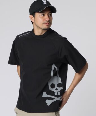 [GOLF] リラックスフィット　ビッグバニーロゴ　 モックネックTシャツ