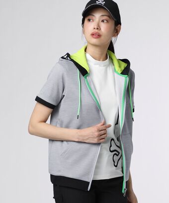 [GOLF][WOMEN]ダブルフェイスジャージ　 半袖パーカ
