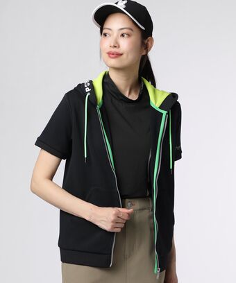 [GOLF][WOMEN]ダブルフェイスジャージ　 半袖パーカ