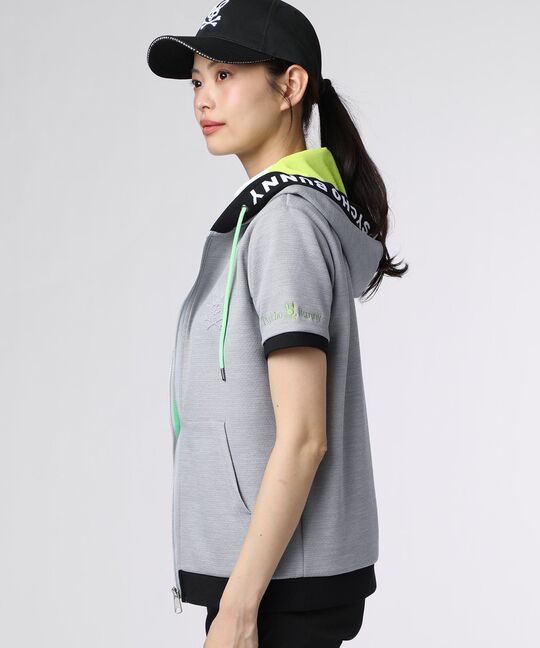 [GOLF][WOMEN]ダブルフェイスジャージ 半袖パーカ