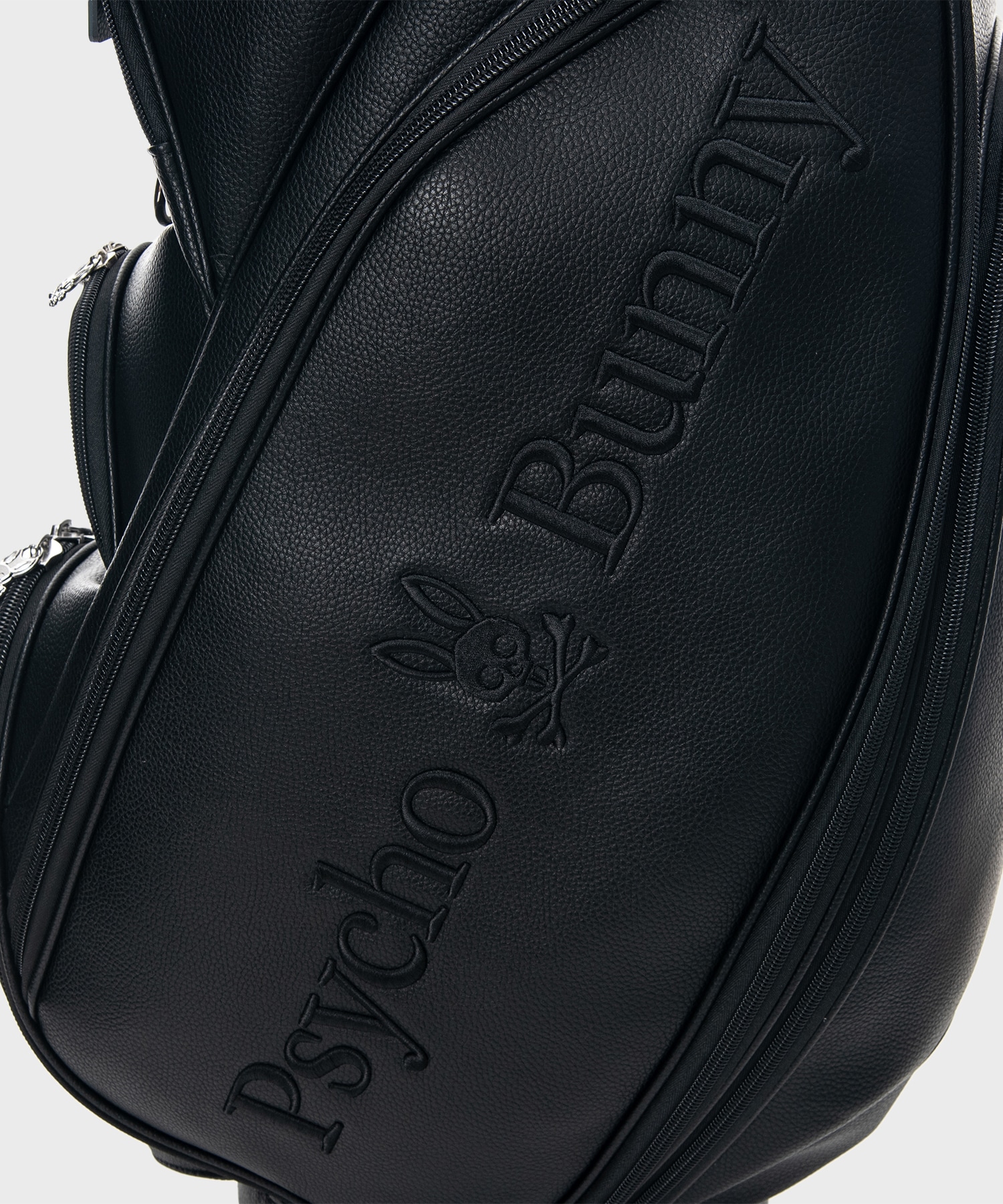 Psycho Bunny ゴルフキャディバッグ エナメルブラック GOLF]カートキャディバッグ BLACK EDITION｜Psycho Bunny