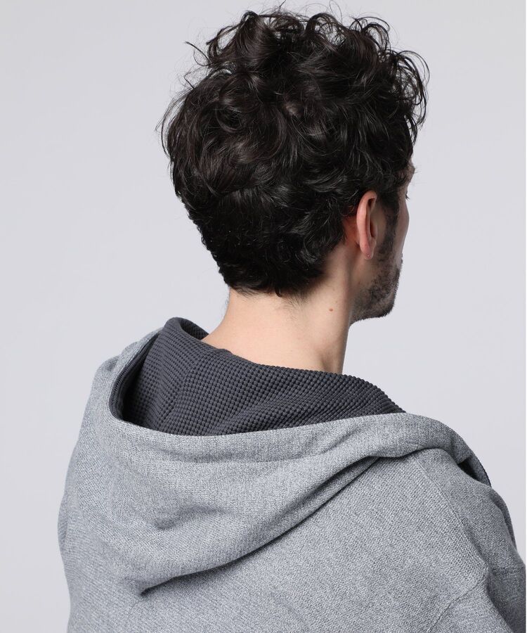 【美品】サイコバニー　ジップアップ長袖セーター ホワイト/グレー Psycho Bunny（サイコバニー）の「[GOLF]ウォッシャブル ロゴパターン