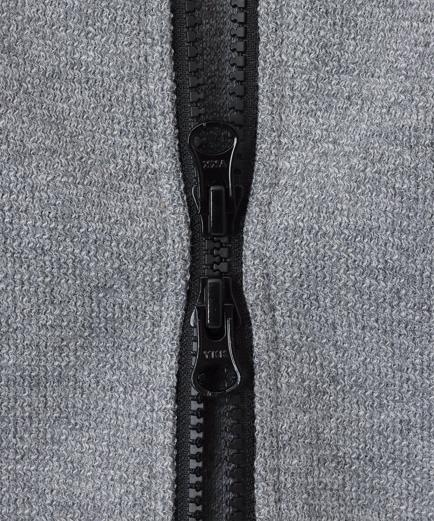 【美品】サイコバニー　ジップアップ長袖セーター ホワイト/グレー 美品】サイコバニー ジップアップ長袖セーター ホワイト/グレー