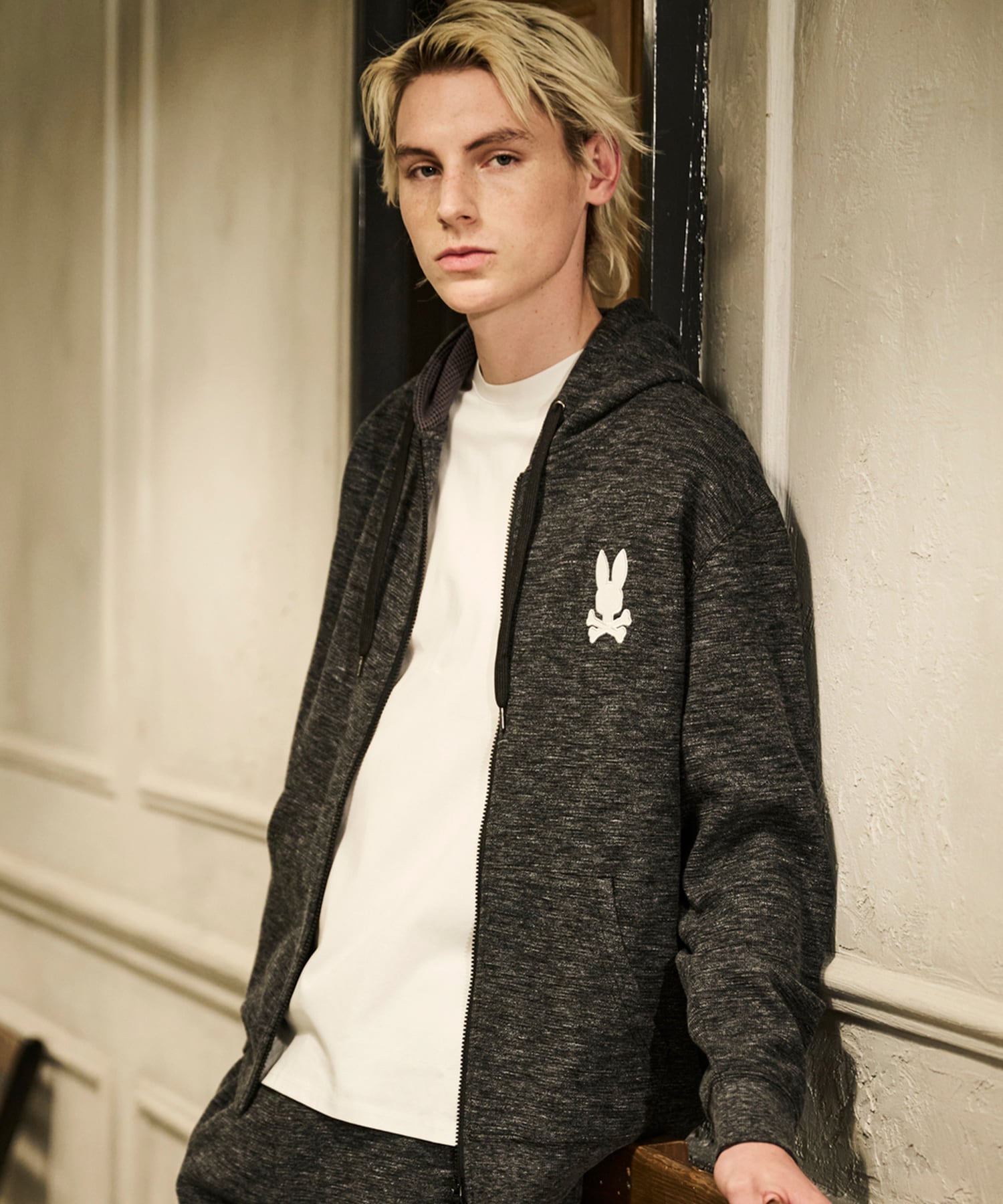 ニットライク ハニカムウェーブ ジップパーカ｜Psycho Bunny