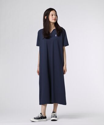 [WOMEN]ポンチ キーネック 　ワンピース