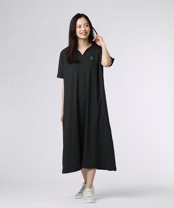 [WOMEN]ポンチ キーネック 　ワンピース