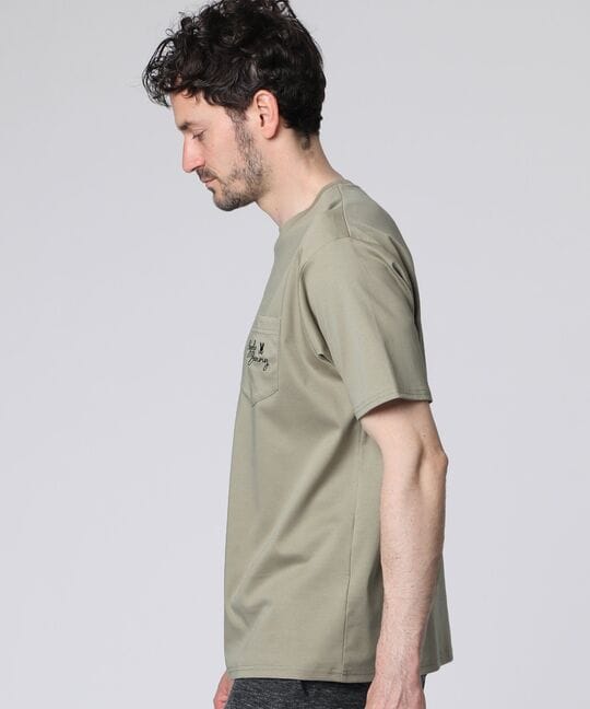 ポケットロゴ シルケットスムース Tシャツ