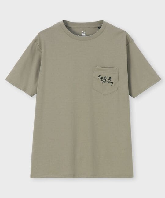 ポケットロゴ シルケットスムース Tシャツ