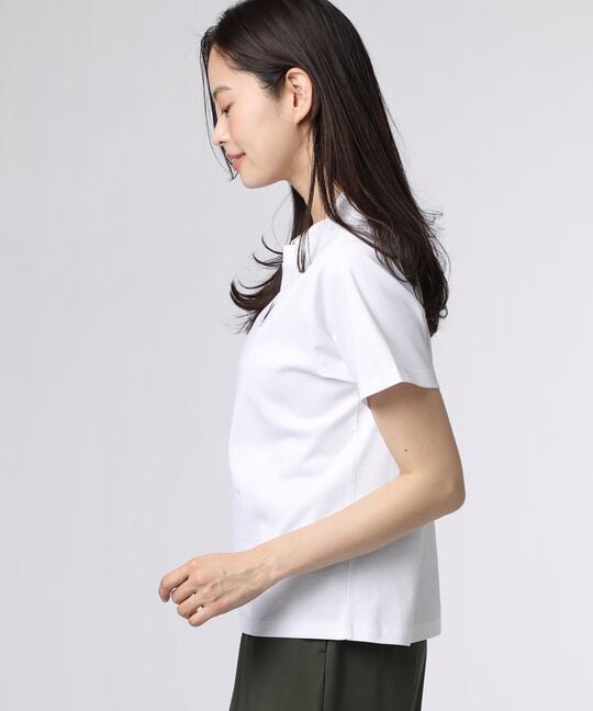 [WOMEN]シルケットスムース ワンポイントロゴ Tシャツ