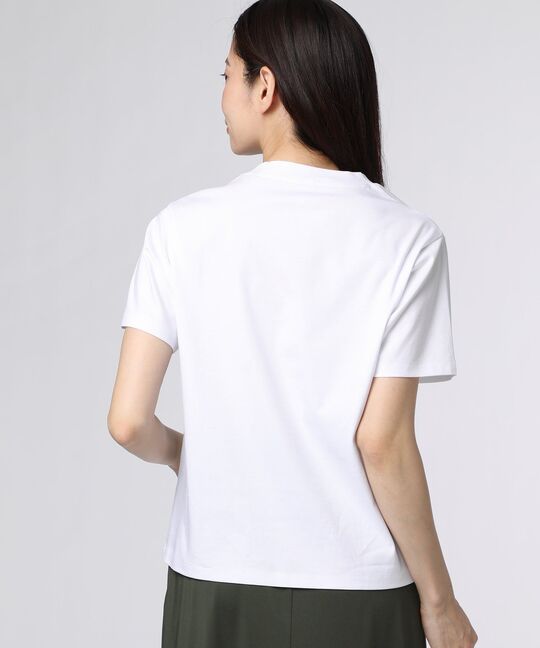 [WOMEN]シルケットスムース ワンポイントロゴ Tシャツ