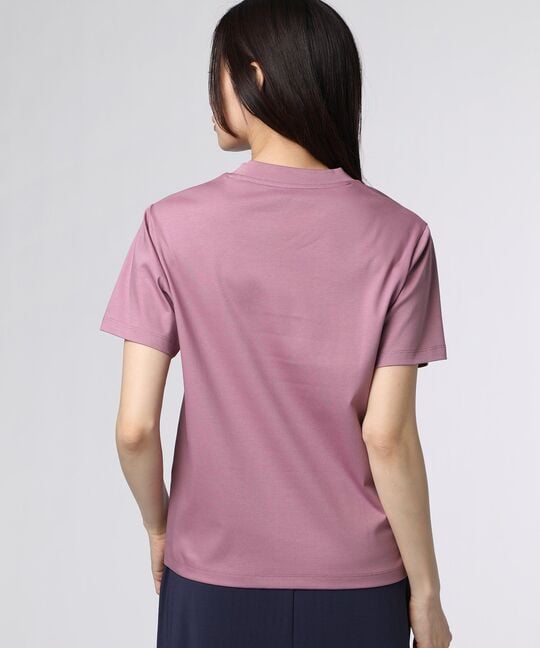 [WOMEN]シルケットスムース ワンポイントロゴ Tシャツ