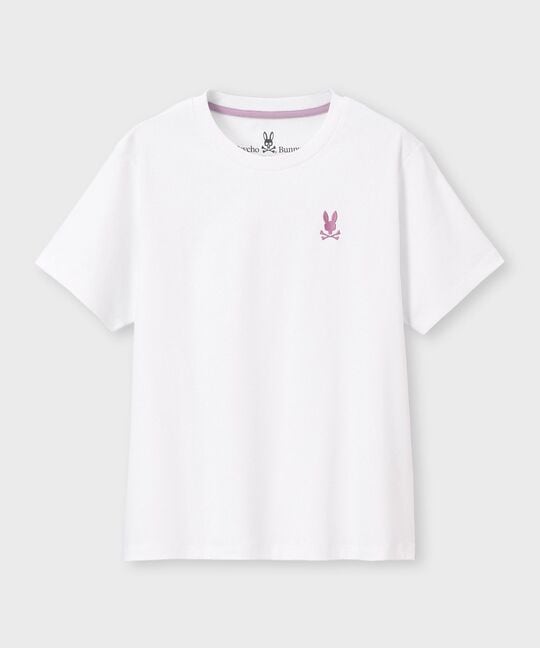 [WOMEN]シルケットスムース ワンポイントロゴ Tシャツ